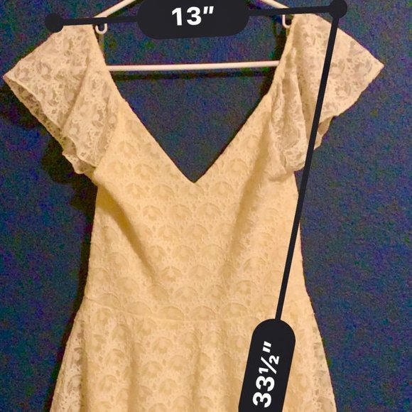 Easel Cream Lace Dress Size Large - Picture 8 of 8